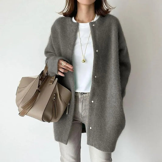 Audrey | Cardigan long en laine douce