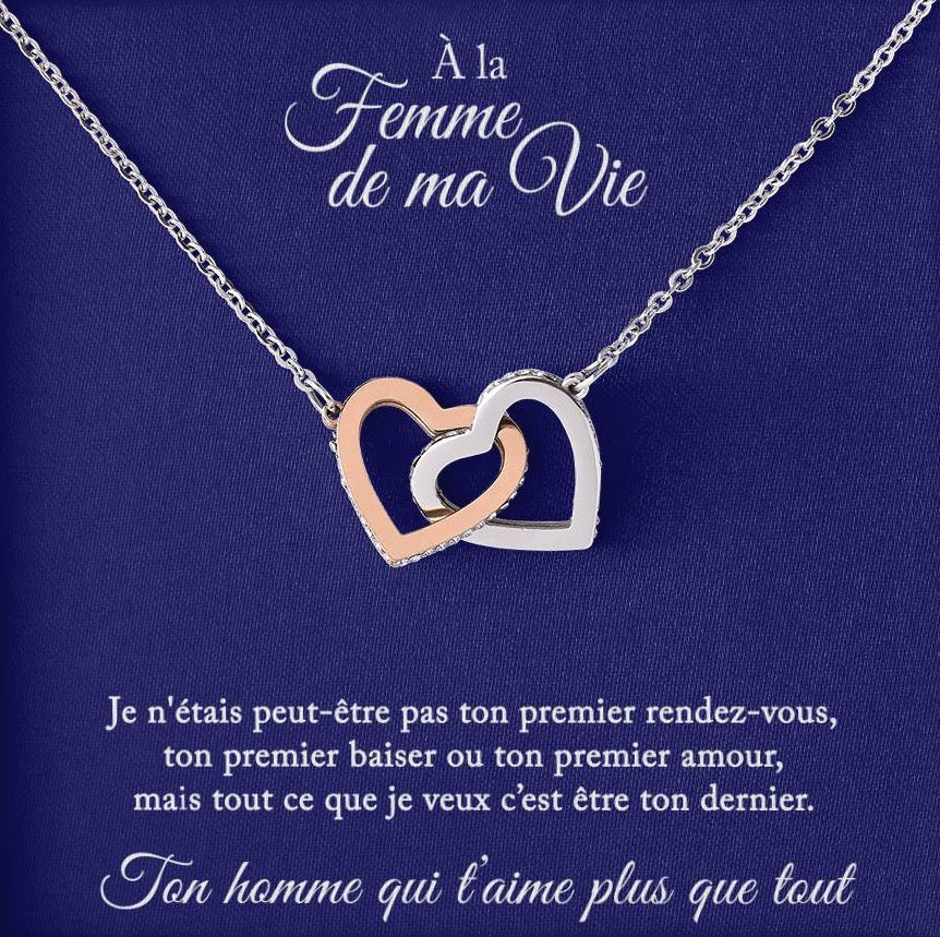 Collier Cadeau "À La Femme De Ma Vie"