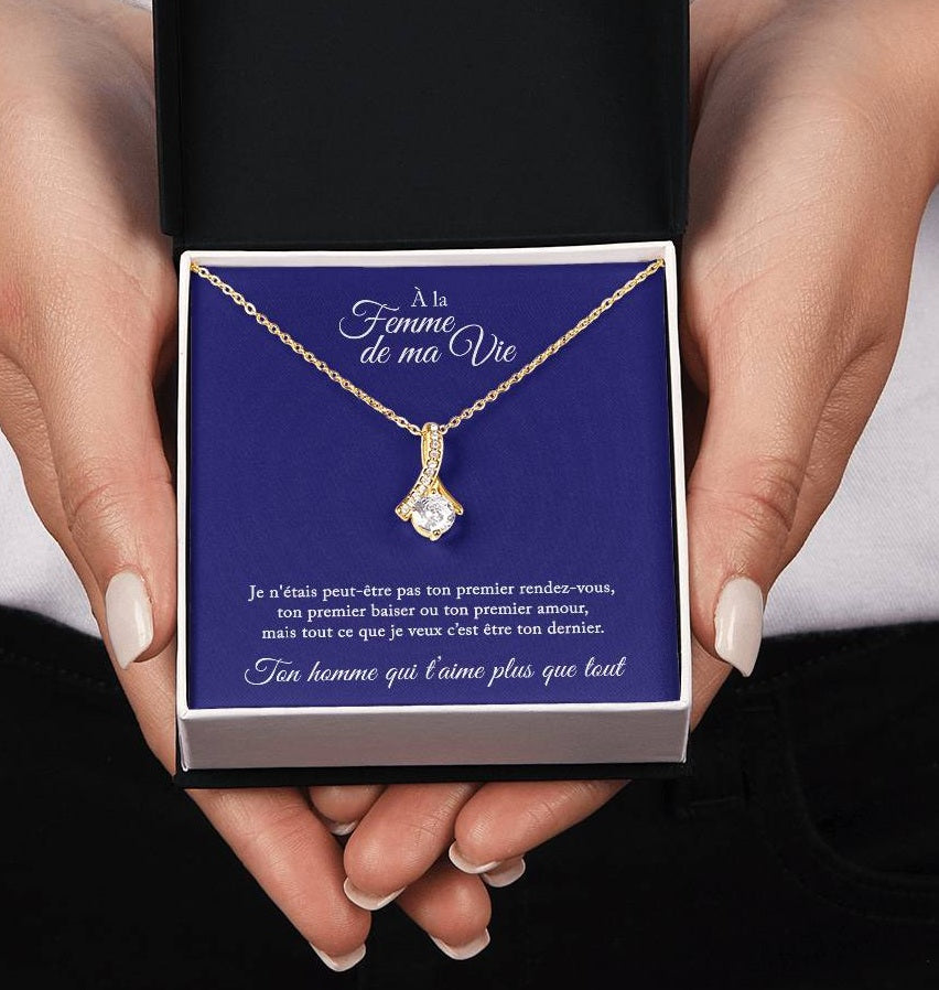 Collier Cadeau "À La Femme De Ma Vie"