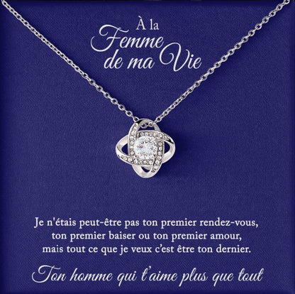 Collier Cadeau "À La Femme De Ma Vie"