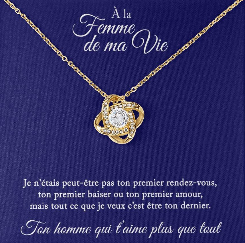 Collier Cadeau "À La Femme De Ma Vie"