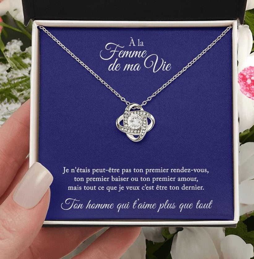 Collier Cadeau "À La Femme De Ma Vie"