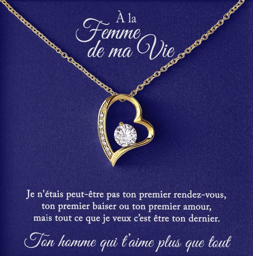 Collier Cadeau "À La Femme De Ma Vie"