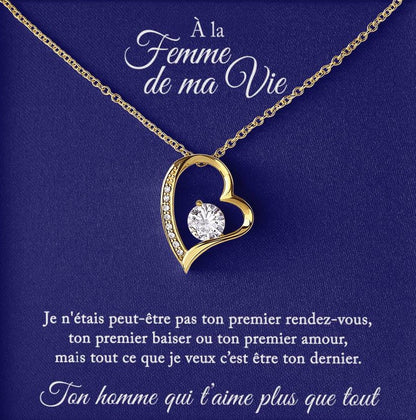 Collier Cadeau "À La Femme De Ma Vie"