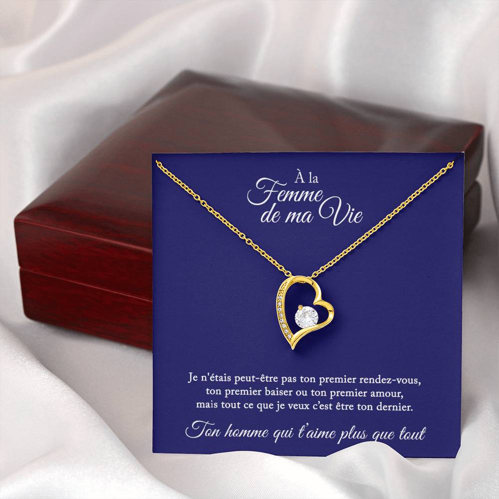 Collier Cadeau "À La Femme De Ma Vie"