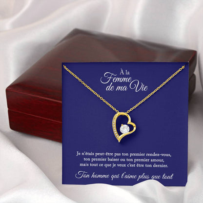 Collier Cadeau "À La Femme De Ma Vie"