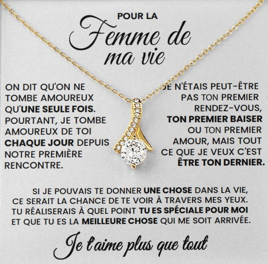 Collier Cadeau"Pour La Femme De Ma Vie"