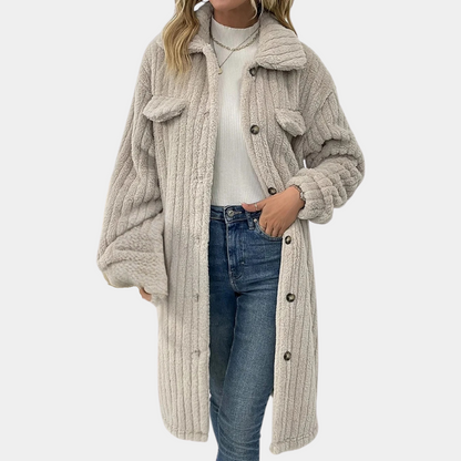 Sylvia| Manteau veste Avec motif à rayures