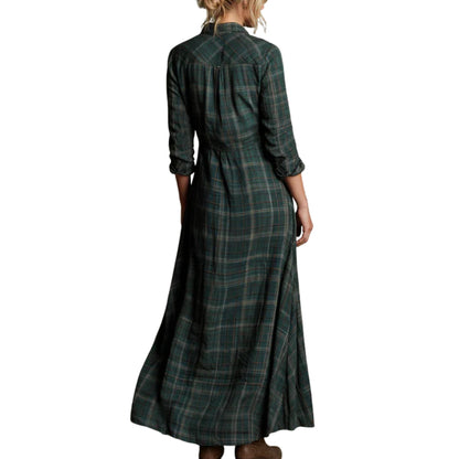 Roxanne | Robe-Chemise Maxi Carreaux