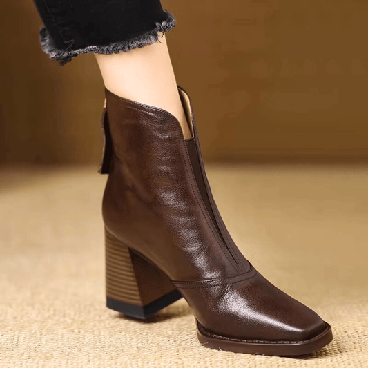 Camille| Bottines de Luxe à Talon Moyen